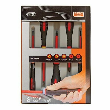 WILLIAMS Bahco 5 Pcs Insulated Ergo Screwdrr Set BE-9881S